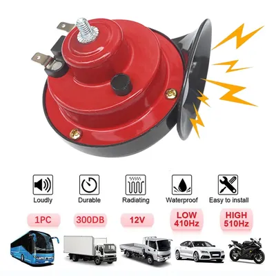 12V Super Loud Train Horns 300DB Waterproof Automotive Loudspeaker Universal Car Motorcycle Truck