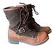 Levi's Shoes | Levi’s Brown Combat Boots Alyssa Boot Zip Up Zipper Buckle Size 8 | Color: Brown/Tan | Size: 8