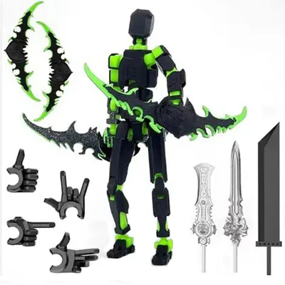 Titan 13 With Wings Figure Toys Lucky T13 Joint Movable Action Figuras 3D Printed Multi-Articular