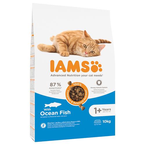 10kg Advanced Nutrition: Adult Seefisch IAMS Katzenfutter Trocken zum Sonderpreis!