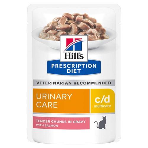 36x85g c/d Multicare Urinary Care mit Lachs Hill’s Prescription Diet Katzenfutter Nass - 24+12...