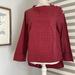 J. Crew Tops | J. Crew Red Plaid Funnel Neck Gem Button Embellished Long Sleeve Blouse Sz 4 New | Color: Green/Red | Size: 4