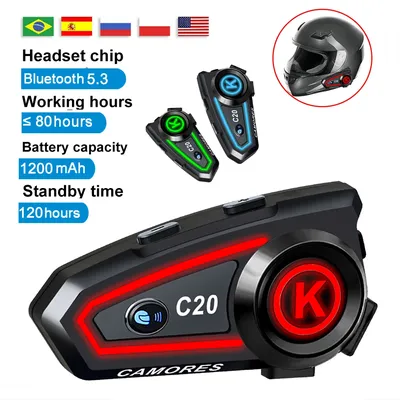 Motorrad Helm Headset Stereo Bluetooth Freis prec heinrich tung ipx7 wasserdichter Roise Reduction Image