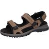 Sandale WALDLÄUFER "H-Taro", Herren, Gr. 9,5 (44), braun (schlamm, schwarz), Nubukleder, Textil, sportlich, Schuhe, Sommerschuh, Klettschuh, Outdoorsandale, in Komfortweite H