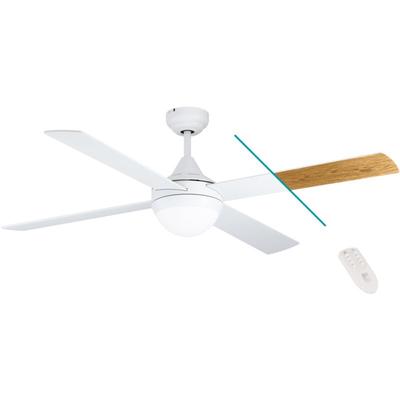 Deckenventilator varadero, 4 Flügel Ventilator mit Licht, Wendeflügel aus mdf in Weiß oder Eiche, Image