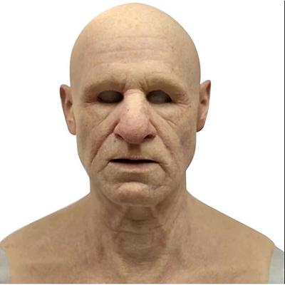 Kopfbedeckung für Halloween-Weihnachtsmasken, wilde schwarzhaarige alte Männermaske, Simulationscharaktermaske, Maskenspiel-Requisiten, abgefahrenes Cosplay-Accessoire Image
