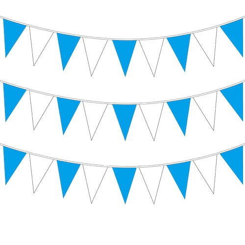 deutschland münchen blau-weiß kariertes tischtuch oktoberfest banner flagge ziehen bayern flagge hängende flagge dreieckige schnur flag Image