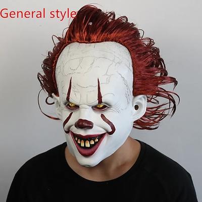 1 Stück Halloween Horror Clown Zurück zur Seele Maske Make-up Joker Kopfbedeckung Cos Dress Up Requisiten Anime Cosplay Lustige Überraschungsaccessoires Image