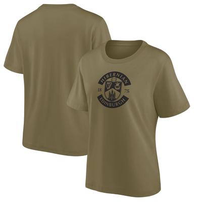 Hibernian Übergroßes T-Shirt mit Mono-Logo-Grafik – Khaki – Damen Image
