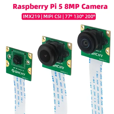 Raspberry Pi 5 8MP Camera IMX219 Sensor 77° 130° 200° FOV Fisheye MINI CSI Interface with 15cm FFC