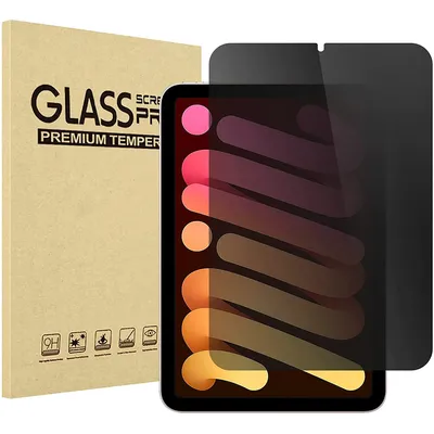 For iPad Mini 6th Generation Privacy Filter Tempered Glass Full Coverage Film AntiSpy Shield Screen