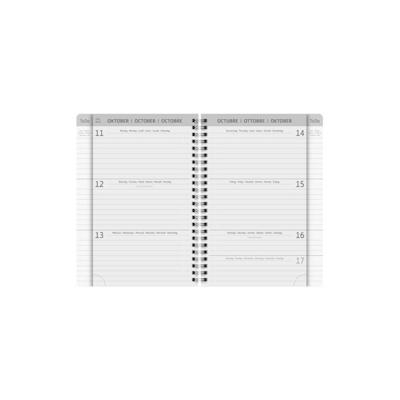 Brunnen Schülerkalender mit Seitenleiste 2024/2025 A5 PP 1 Woche/2 Seiten Black Marble