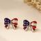 Anthropologie Jewelry | American Flag Stars & Strips Bow Earrings, American Flag Earrings, Bow Earrings | Color: Blue/Red | Size: Os