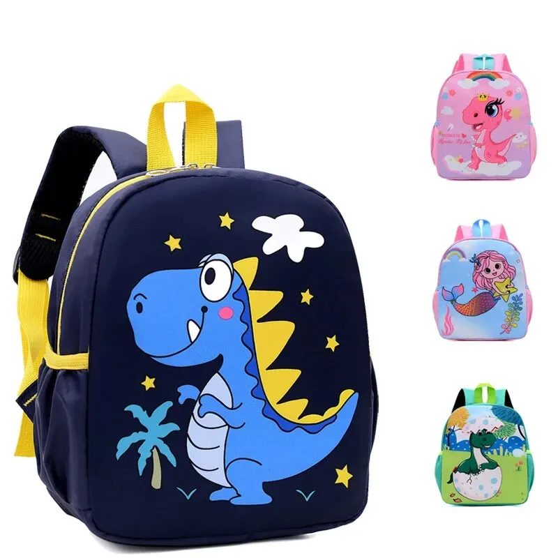 Cartable imperméable à l'eau de dinosaure de bande dessinée, cartable d'école primaire de maternelle, sac à dos d'étudiant mignon
