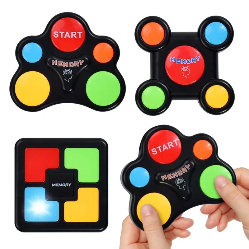 Macchina da gioco di memoria per bambini Luce a LED Effetto sonoro Giocattoli interattivi per più persone Macchina da gioco per la coordinazione occhio-mano
