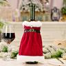 1pc housse de bouteille de vin de Noël, pull père Noël housse de bouteille de vin décorations sac de bouteille de vin de Noël robe de bouteille de vin de Noël manteau pour Noël nouvel an mariage vacances fêtes fournisseur