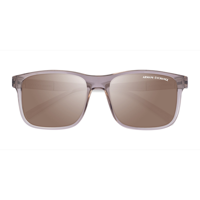 Unisex s square Shiny Transparent Brown Eco Friendly,Plastic Prescription sunglasses - Eyebuydirect s Armani Exchange AX4145S