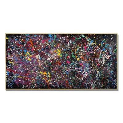 Hand Painted Jackson Pollock Canvas Bright Colorful Living Room Modern Wall Decor Abstract Art Mother's Day Gift Home Decor No Frame