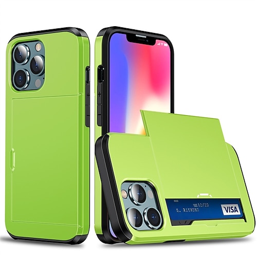 Handy Hülle Handyhüllen Für iPhone 17 Pro Max 17 Air 15 14 Pro Max Plus 13 12 11 Pro Max Mini Rückseite Brieftaschenhülle Stoßfest Einfarbig PC Image