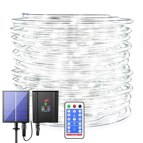 7/12/20m solar led string lichter outdoor urlaub 50/100/200/300/500leds el 5mm 1set halterung warmweiß kaltweiß rgb urlaub lichter outdoor party urlaub solarbetrieben Image
