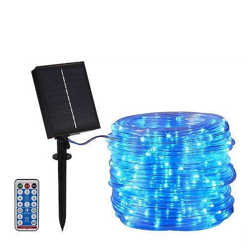 7/12/20m solar led string lichter outdoor urlaub 50/100/200/300/500leds el 5mm 1set halterung warmweiß kaltweiß rgb urlaub lichter outdoor party urlaub solarbetrieben Image
