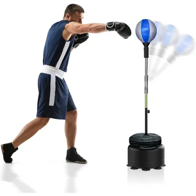 Fast Action Cobra Reflex Bag, Punching Bag with Stand Adult and Teens, Advanced Home Gym Boxing