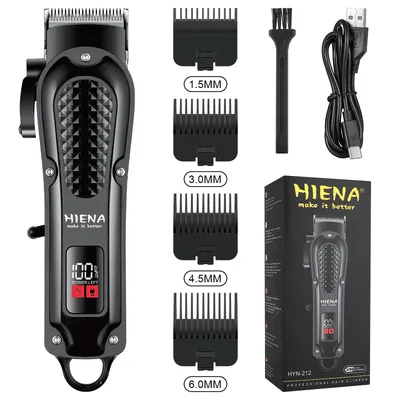 Hiena HYN-212 Electric Hair Clipper UBS Rechargeable Cordless Beard Trimmer Men Powerful Electric