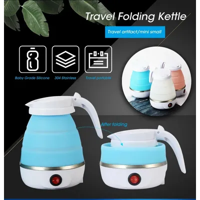 Foldable Portable Teapot Water Heater 600ml 110V 220V Electric Kettle For Travel Home Tea Pot Water