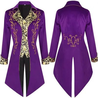 2024 Gothic Men's Steampunk Victorian Era Dress Uniform Retro Tuxedo Cosplay Festival Celebration