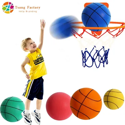 New Bouncing Mute Ball Size 3/5/7 Indoor Silent Basketball No Noise Soft High Density Foam Sports
