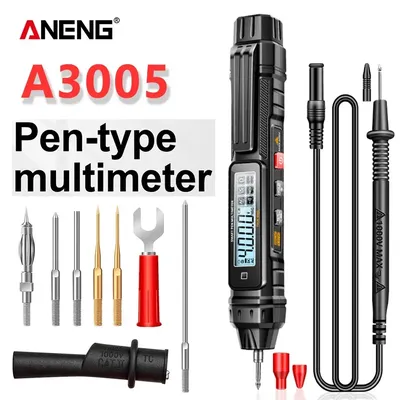 ANENG A3005 Pocket Pen Type Digital Multimeter Test Lead without Battery 4000 Counts LCD /Anti