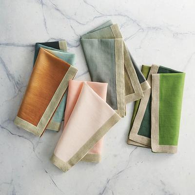 Set of 4 Dip Dye Napkins - Beige/Taupe/Gray - Frontgate