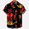 2024 Devil Horror 3d Stampa Camicia hawaiana Abbigliamento da uomo Camicie da uomo allentate traspiranti Camicia da uomo estiva a maniche corte da uomo