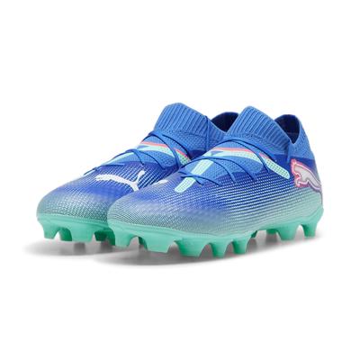 Fußballschuh PUMA "FUTURE 7 PRO FG/AG" Gr. 43, blau (bluemazing-puma white-electric peppermint) Schuhe