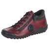 Schnürboots REMONTE, Damen, Gr. 42, rot (bordeaux, schwarz), Leder, Lederimitat, sportlich, Schuhe, Flats, Komfortschuh, Boots mit seitlichem Reißverschluss