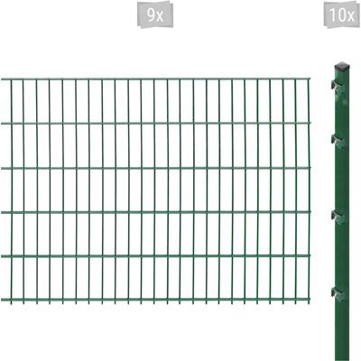 Doppelstabmattenzaun ARVOTEC "ESSENTIAL 103 zum Einbetonieren", grün (dunkelgrün), H:103cm, Stahl, Kunststoff, Zaunelemente, Zaunhöhe 103 cm, Zaunlänge 2 - 60 m Image