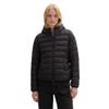 Steppjacke TOM TAILOR DENIM, Damen, Gr. XXL (44), schwarz (deep schwarz), Steppware, Obermaterial: 100% Polyester. Futter: 100% Polyester, unifarben, casual, regular fit taillenbedeckt, ohne Ausschnitt, Langarm, Jacken, mit Kapuze
