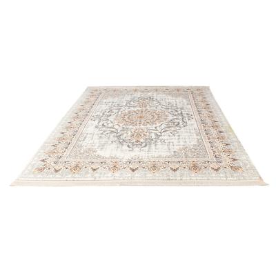 Orientteppich MORGENLAND "Saffron Sensations - Orientalischer Webteppich", beige (creme), B:250cm H:0,8mm L:350cm, Polyester, Teppiche, OrientOptik Image