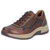 Sneaker RIEKER, Herren, Gr. 47, bunt (braun, dunkelblau), Leder, Lederimitat, sportlich, Schuhe, Freizeitschuh, Halbschuh, Schnürschuh mit gepolstertem Schaftrand
