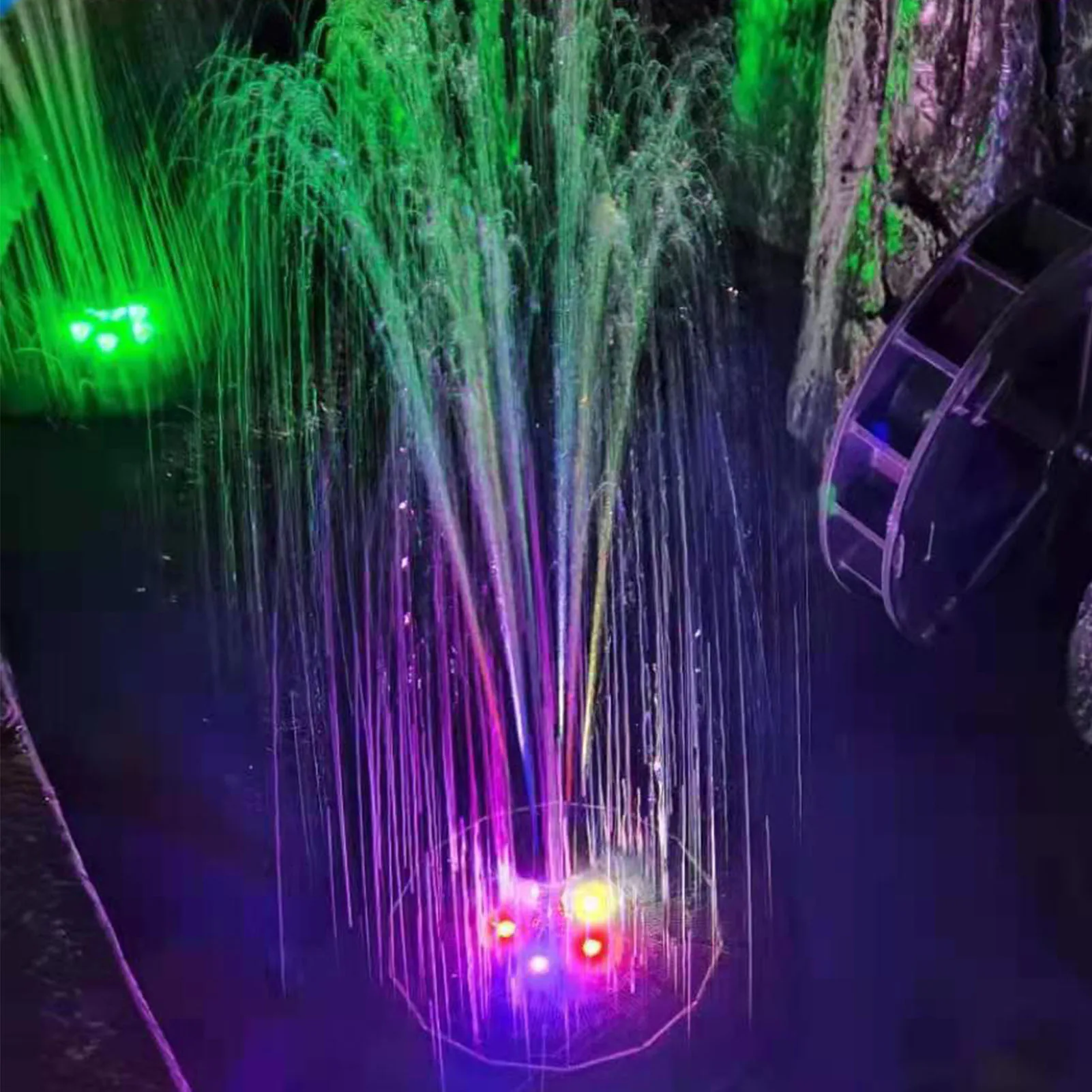 Solarpumpe mit 8 LEDs, freistehende schwimmende Solar-Vogelbad-Wasserpumpen für Gartenprodukte, schwimmender Wasserbrunnen, Gartendekoration