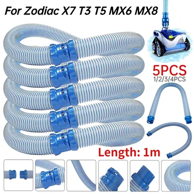 1-5PC Swimming Pool Cleaner Lock Hose Kit Rubber Pool Vacuum Cleaning Pipe for Zodiac X7 T3 T5 MX6 MX8 Swimming Pool Accessories
