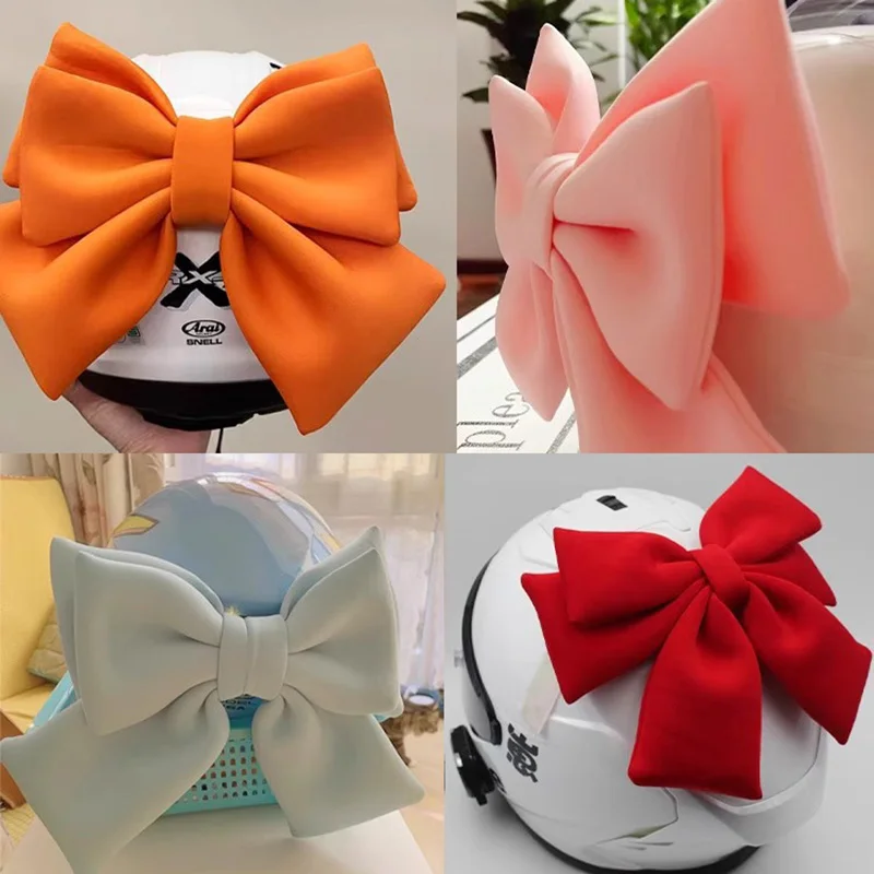 Elektrische Fahrrad Helm Dekor Nette Schleife Modellierung Motorrad Universal Elektrische Fahrrad Fahrzeug Dekor Bowknot Helme Zubehör Image