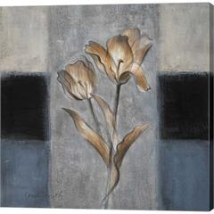 Red Barrel Studio® Tulips in Blue II by Lanie Loreth - Wrapped Canvas Print 24.0 H x 24.0 W x 1.5 D in brown/grayCanvas in Blue;gray | Wayfair