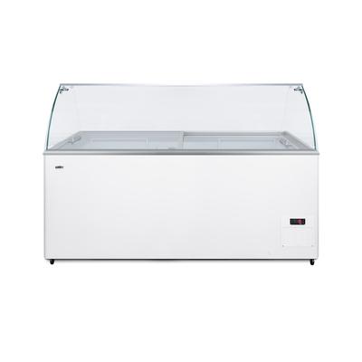 Summit NOVA53GDC 61" Mobile Ice Cream Dipping Cabinet w/ 18 Tub Capacity - White, 115v