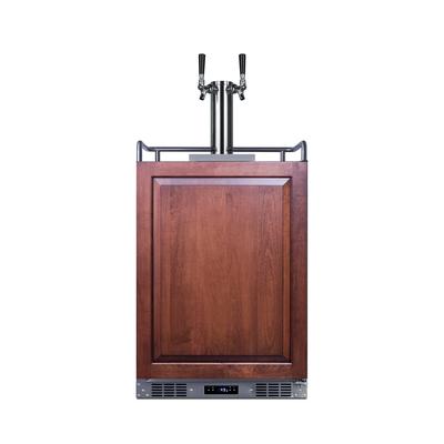 Summit SBC682PNRWKDTWIN 24" Draft Wine System w/ (3) 1/6 Keg Capacity - 3 Column, Panel Ready, 115v, Indoor/Outdoor, Black