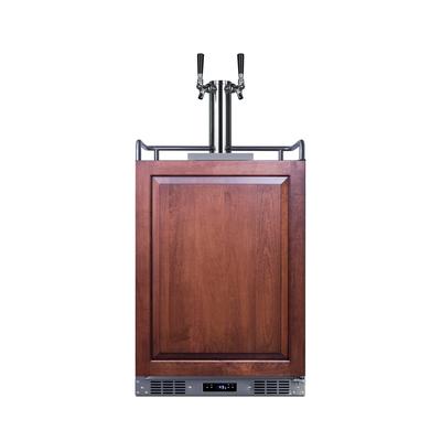 Summit SBC682PNRWKDTWIN 24" Draft Wine System w/ (3) 1/6 Keg Capacity - (1) Column, Panel Ready, 115v, Indoor/Outdoor, Black