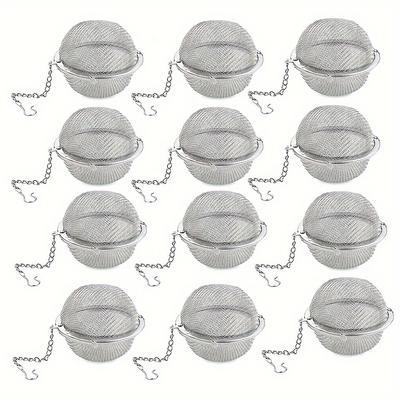 TEMU 12pcs-tea Infuser, Extra Fine Mesh Filter Silicone Handle Stainless Steel Tea Strainer For Brewing Tea