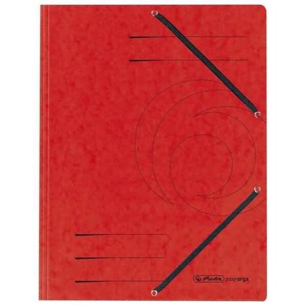 herlitz Einschlagmappe mit Gummizug Karton rot Image