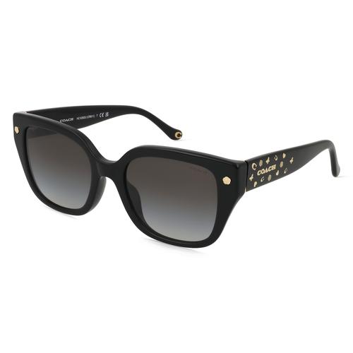 Coach 0HC8392U Damen-Sonnenbrille Vollrand Eckig Acetat-Gestell, schwarz