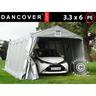 Dancover - Zeltgarage Garagenzelt pro 3,3x6x2,4m pe, Grau - Grau